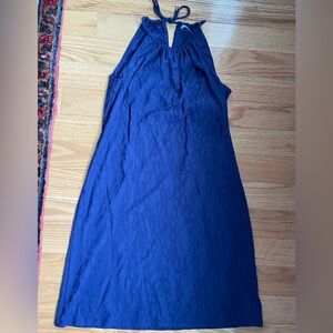 J McLaughlin navy rope print halter dress